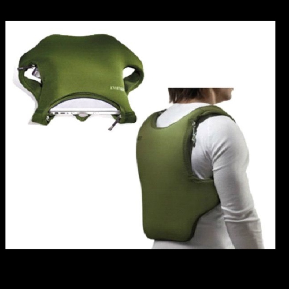 BUILT Laptop Backpack Olive Green 🆕💻🌿